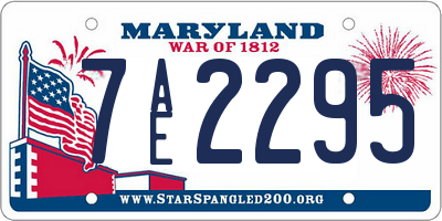 MD license plate 7AE2295