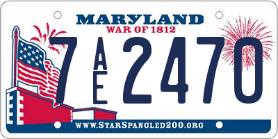 MD license plate 7AE2470