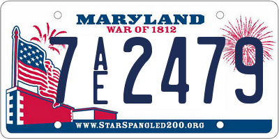 MD license plate 7AE2479