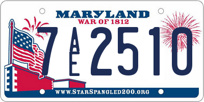 MD license plate 7AE2510