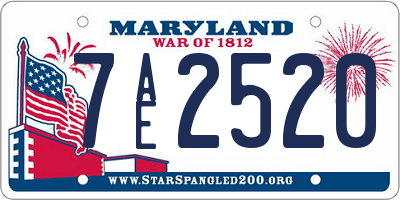 MD license plate 7AE2520