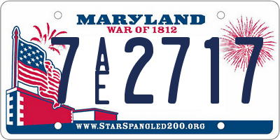 MD license plate 7AE2717