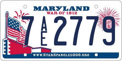 MD license plate 7AE2779