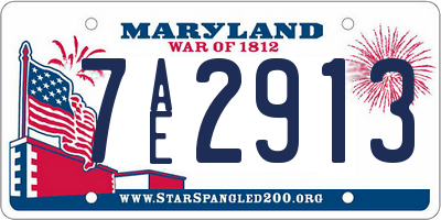 MD license plate 7AE2913