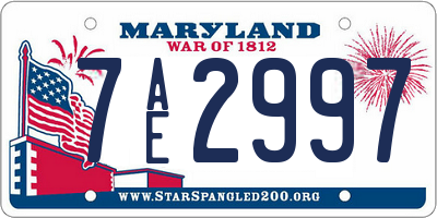 MD license plate 7AE2997