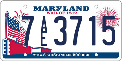 MD license plate 7AE3715
