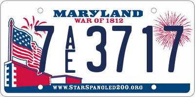 MD license plate 7AE3717