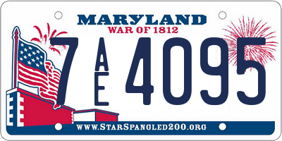 MD license plate 7AE4095