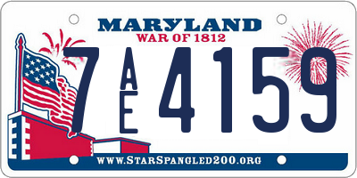 MD license plate 7AE4159
