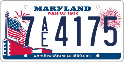 MD license plate 7AE4175