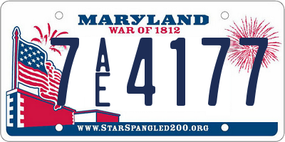 MD license plate 7AE4177