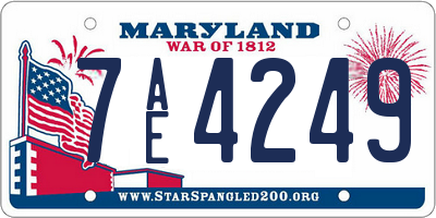 MD license plate 7AE4249