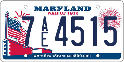 MD license plate 7AE4515