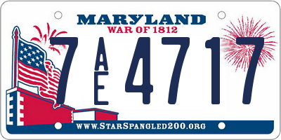 MD license plate 7AE4717