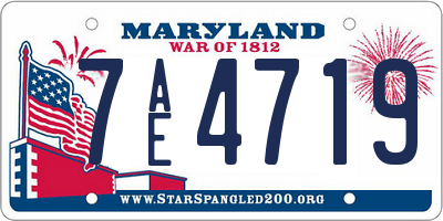 MD license plate 7AE4719