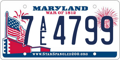 MD license plate 7AE4799
