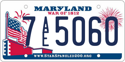 MD license plate 7AE5060