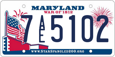 MD license plate 7AE5102