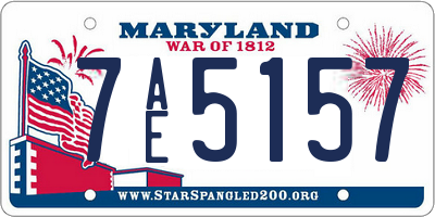 MD license plate 7AE5157