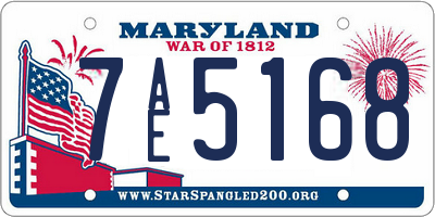 MD license plate 7AE5168