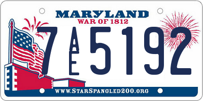 MD license plate 7AE5192