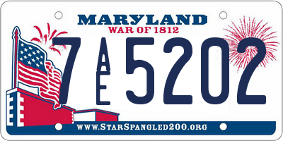 MD license plate 7AE5202