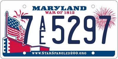MD license plate 7AE5297