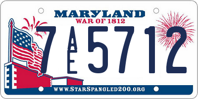 MD license plate 7AE5712