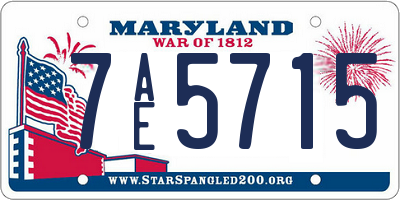 MD license plate 7AE5715