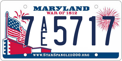MD license plate 7AE5717