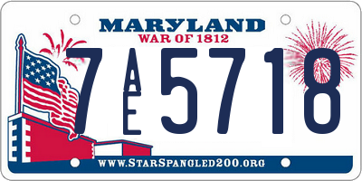 MD license plate 7AE5718