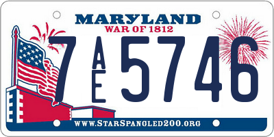 MD license plate 7AE5746