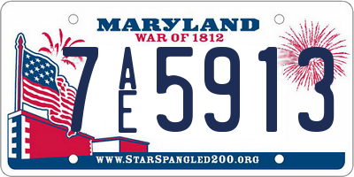 MD license plate 7AE5913