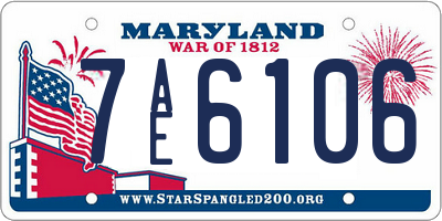 MD license plate 7AE6106
