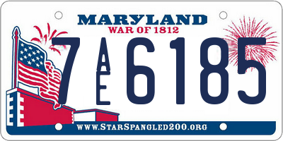 MD license plate 7AE6185