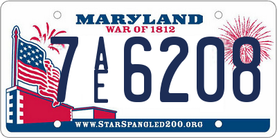 MD license plate 7AE6208