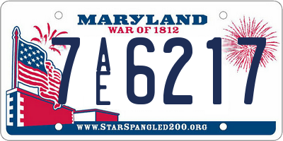 MD license plate 7AE6217