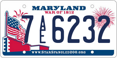 MD license plate 7AE6232