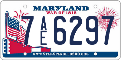 MD license plate 7AE6297