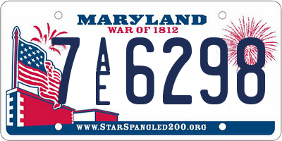 MD license plate 7AE6298