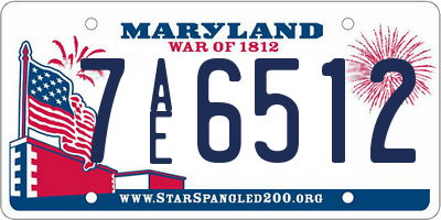 MD license plate 7AE6512