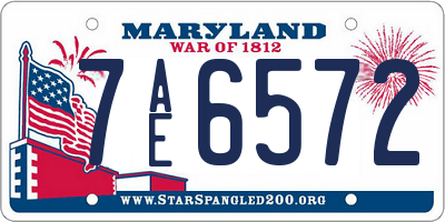 MD license plate 7AE6572