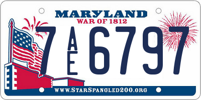 MD license plate 7AE6797