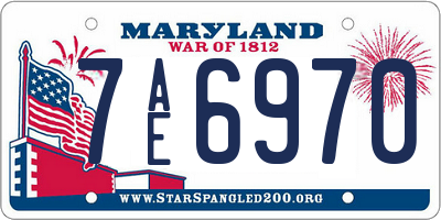 MD license plate 7AE6970