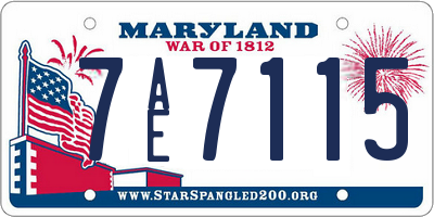 MD license plate 7AE7115