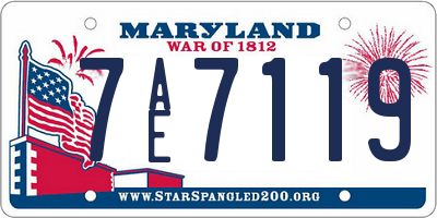 MD license plate 7AE7119