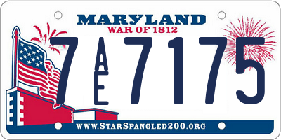 MD license plate 7AE7175