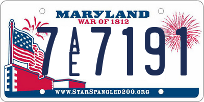 MD license plate 7AE7191