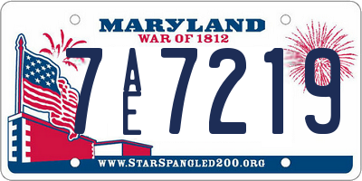 MD license plate 7AE7219