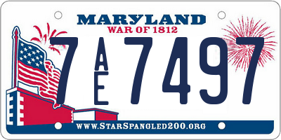 MD license plate 7AE7497